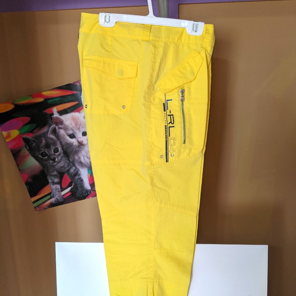 Lauren Active capri pants- bright yellow Size 14